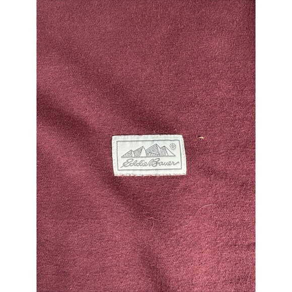 Eddie Bauer Men's Heavyweight Crewneck Sweatshirt XXL Maroon Outdoor - Picture 2 of 7